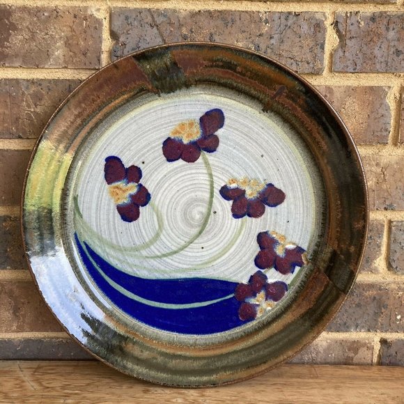 VTG 1981 Richard Meyer for Sunstone La Jolla Floral Platter 14 3/8” - Picture 1 of 12